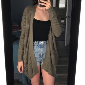 Army Green Cardigan